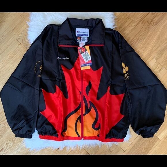 Vintage Champion Atlanta 1996 Canadian Olympic Team Jacket XL NWT